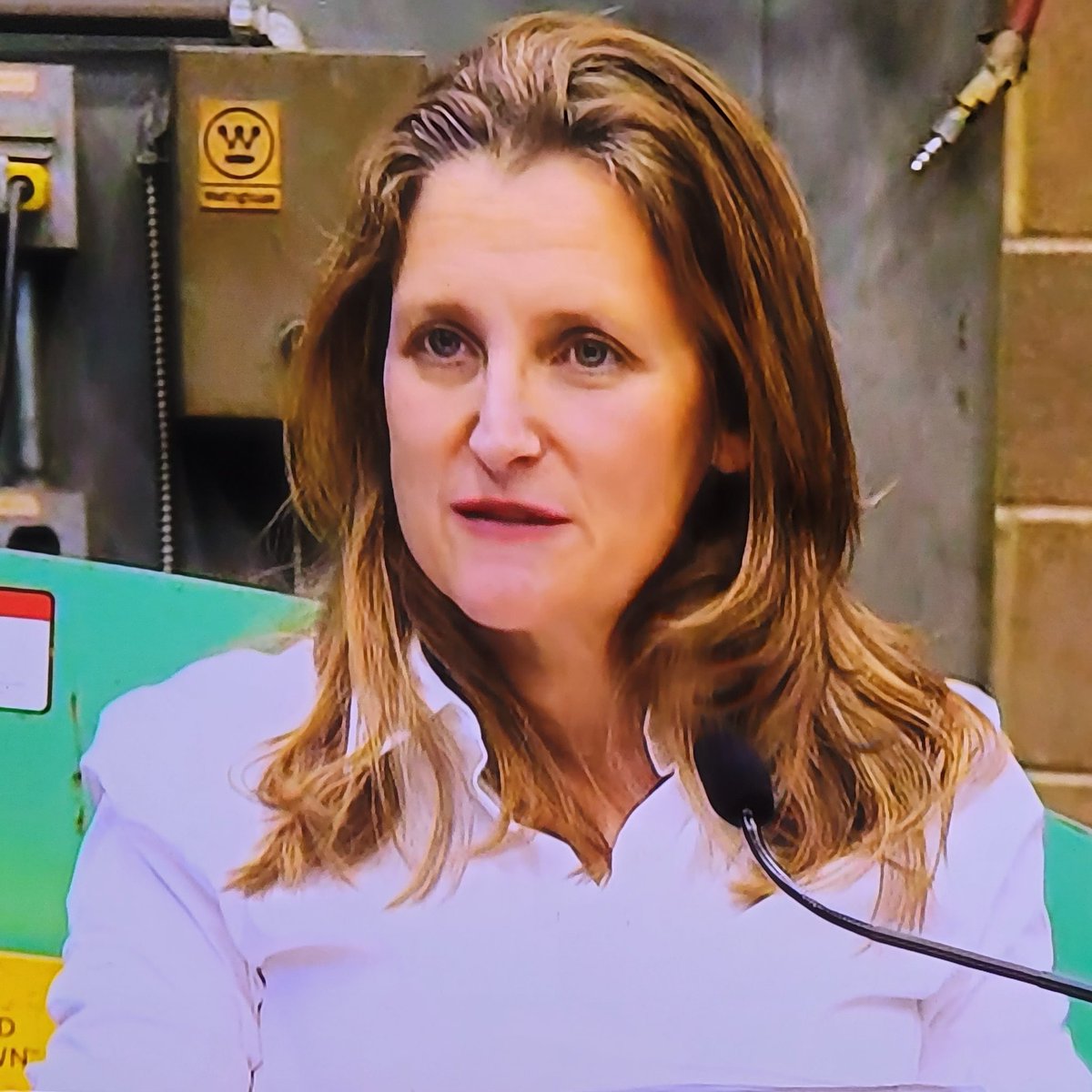 Mikeggibbs's tweet photo. Freeland just dropped the gloves on Danielle Smith.

"I have Ukrainian family in Alberta. Her comments were deeply hurtful."

She then called Smith "naiive" for believing Russian propaganda! 

Boom!
👏👏👏 https://t.co/5MVdWRt0kc