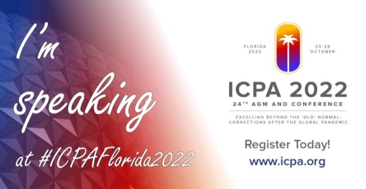 I am very pleased to have been accepted to present at the #ICPAFlorida2022 conference next week with Hayley Peek sharing "Serco’s strategy to improve prisoner wellbeing outcomes through innovation".  #sercoandproud #conference #SercoPsychologicalServices #innovation #prisons