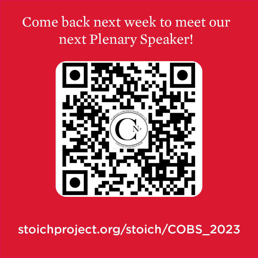 ecostoich's tweet image. At CoBS 2023, we don't have just one plenary speaker, we have 3! Here's an introduction for our first speaker, Dr. Elena Litchman. 
Learn more about our speakers and other events by visiting go.unl.edu/CoBS2023 
@ElenaLitchman
 
#CornCoBS2023 #STOICH #stoichiometry