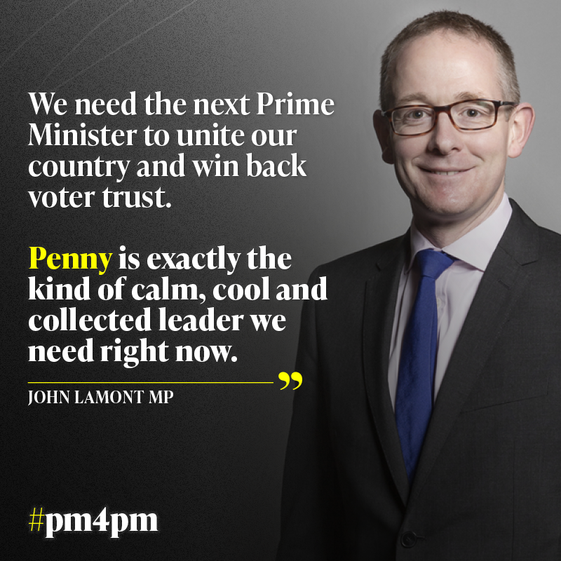 More MPs from across our United Kingdom are supporting @PennyMordaunt for Prime Minister. #PM4PM