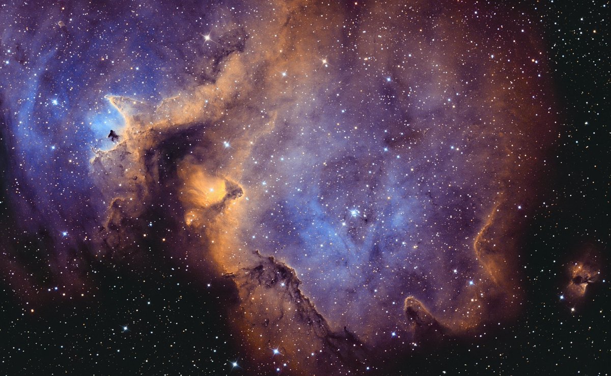 IC-1871 in Soul Nebula.  17 hours of data processed as SHO. 

#Astrophotography