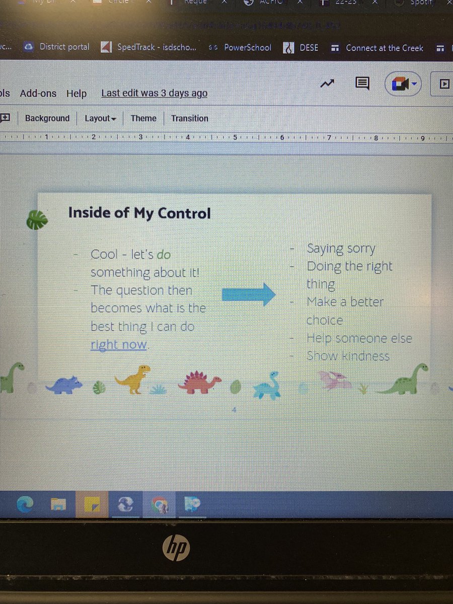 This month 2nd-5th students learned about our circle of control! With the help of a resource from our school psych, we were able to learn how to control our own actions. #counseling #isdschools #isdstrong #mallinson
