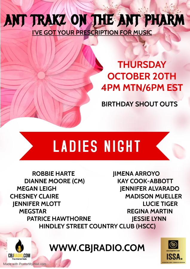 It's happening now! Ant Trakz on the Ant Pharm! Ladies Night!!

cbjradio.com