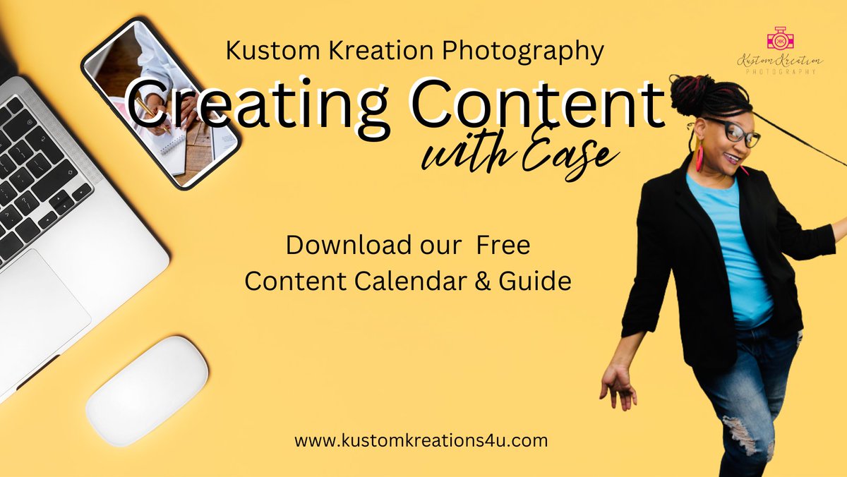 KustomKreation's tweet photo. Create Content with Ease! 
Download our Free Content Calendar &amp; Guide
Stay consistent with a plan &amp; guide! #LetsGo Download your Free Guide Today! 
https://t.co/zSLHlDh3ND https://t.co/a54mvdb74d