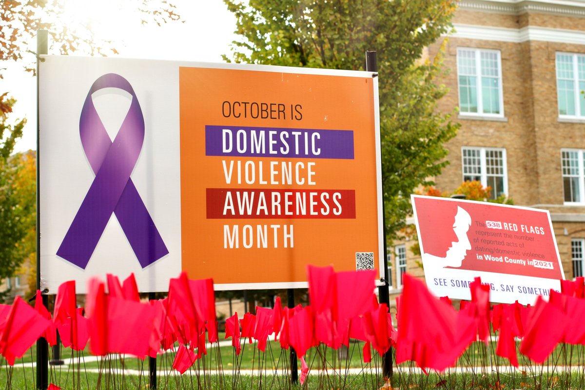 These 538 red flags represent the victims/survivors of reported acts of dating/domestic violence in Wood County in 2021. There is almost always a “red flag.” If you see something, say something.
#DomesticViolenceAwarenessMonth