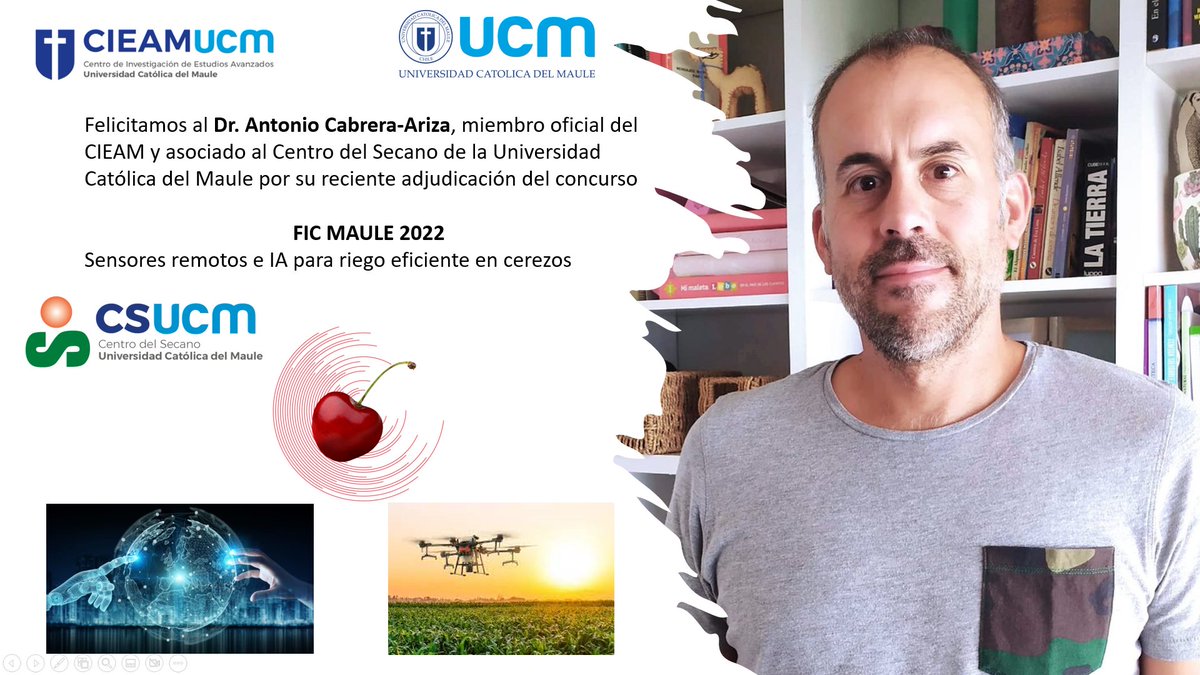 Como <a href="/ucatolicamaule/">U.Católica del Maule</a>  estamos orgullosos de los resultados de los concursos FIC 2022, adjudicamos 4 grandes proyectos que traerán investigación e innovación de calidad para nuestra región del Maule.  Como CIEAM ademas felicitamos a nuestro Investigador el Dr. Antonio Cabrera!!