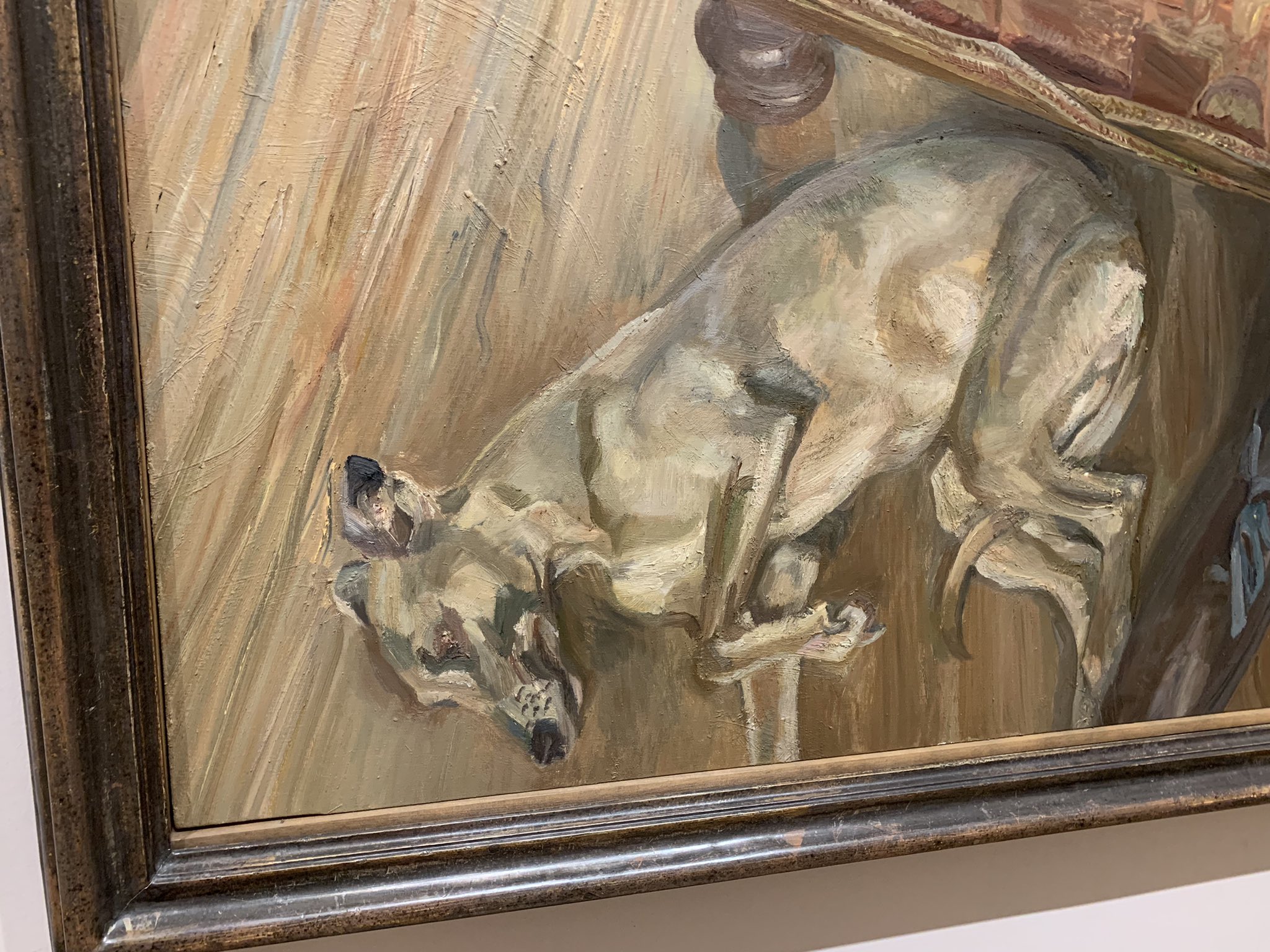 ルシアン・フロイド、女と白い犬、希少な画集より、高級新品額・額装付 ルシアン・フロイド、女と白い犬、希少な画集より、高級新品額
