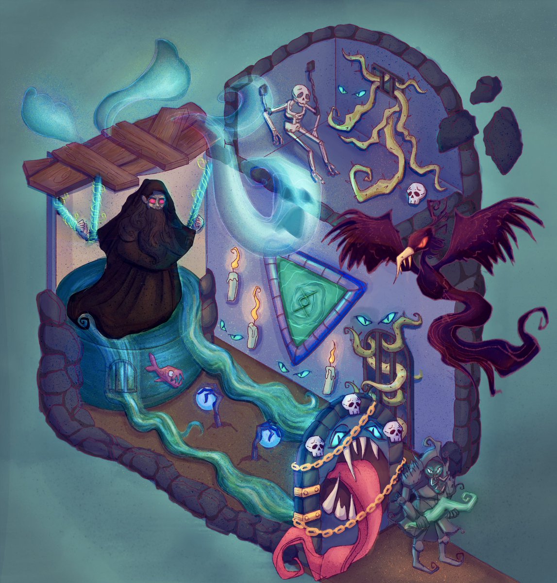 Heavily guarded in the deepest dungeon of The Sanctum, he awaits. He who came to life from Merlin's death, has been secretly gathering his strength 💫

The Dark Cell in which he is kept will not hold for much longer!

Retweet this to uplift the sealing spell before it is too late