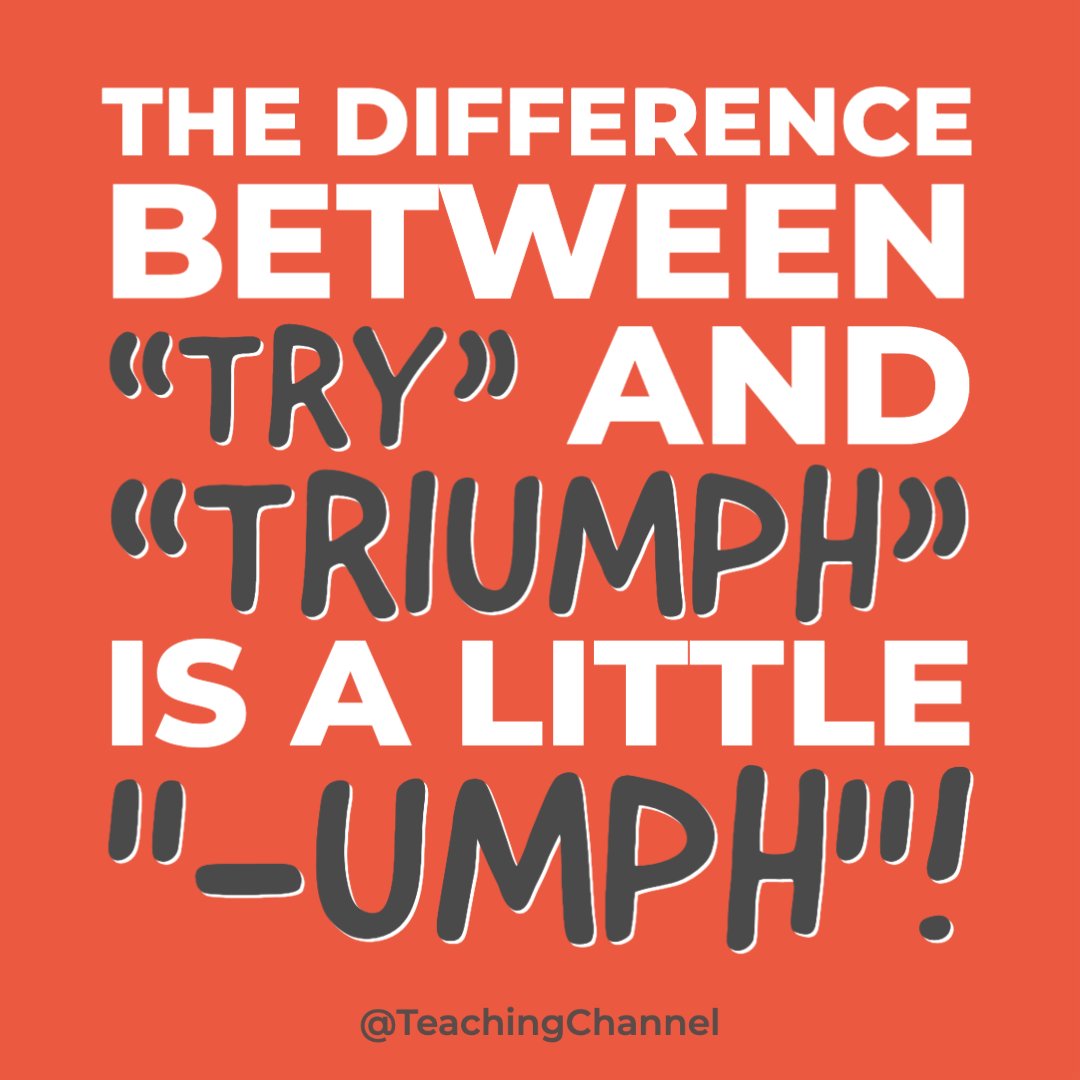 TeachingChannel's tweet photo. We hope this week has been full of triumphs—big and small!

Let us celebrate with you, share your triumphs in the comments 👇 https://t.co/Fu8RlqhP21