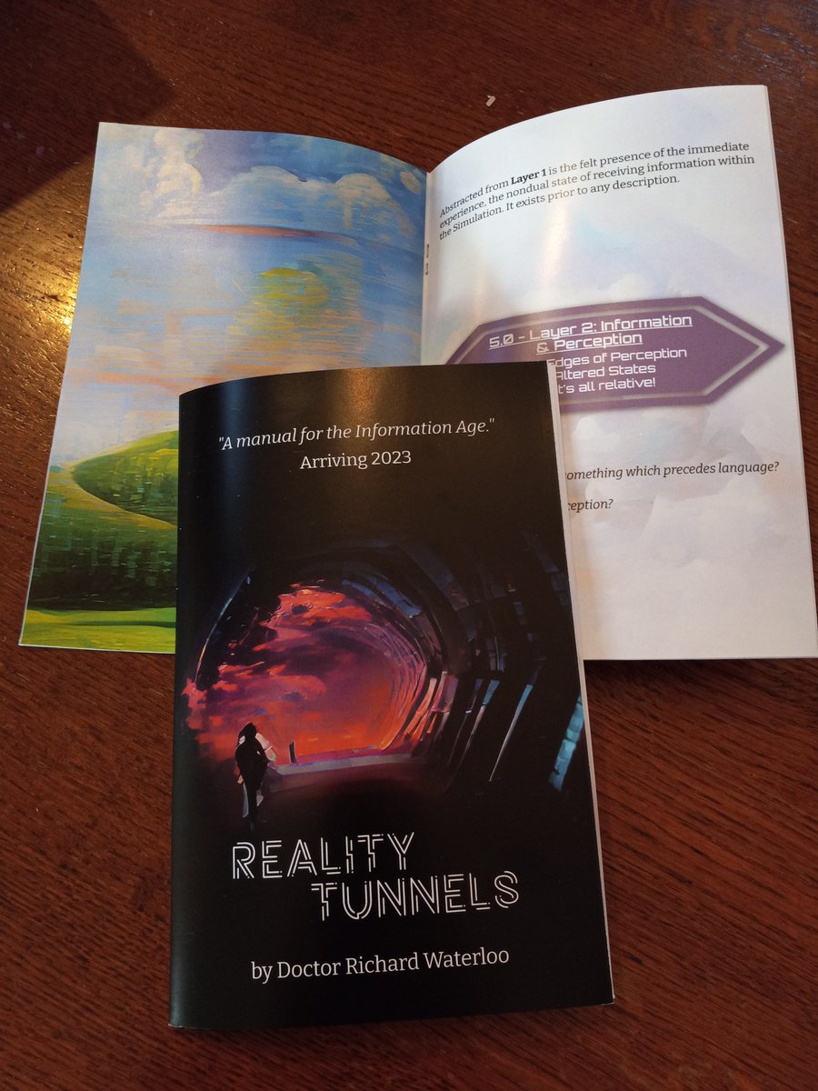 TunnelsReality's tweet photo. I wish Robert Anton Wilson was still with us so I could send him a copy of my Reality Tunnels teaser booklet. https://t.co/iBpLruEiCK