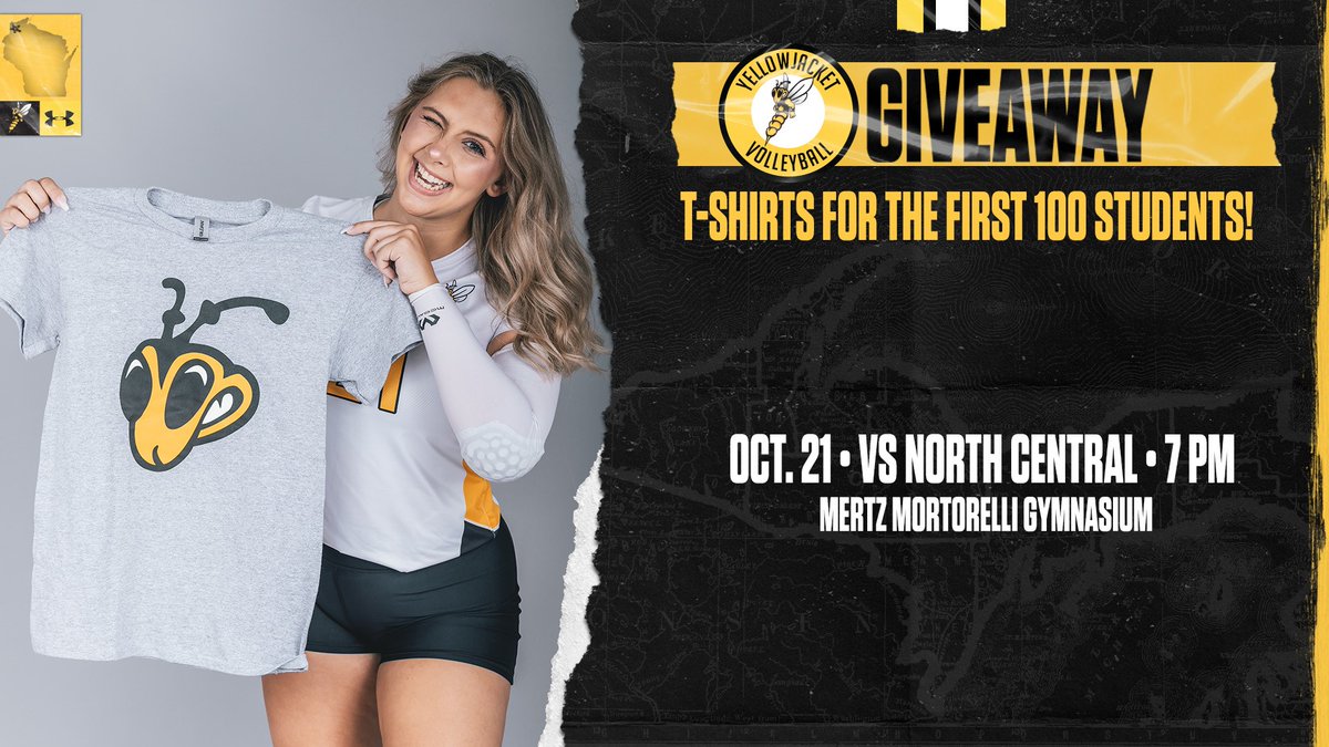 uws_vb's tweet photo. BIG DAY TOMORROW!!! It's our annual SWARM NIGHT and don't look now, but we're also giving away t-shirts! #WeAreSuperior https://t.co/UZbqN6EhDL