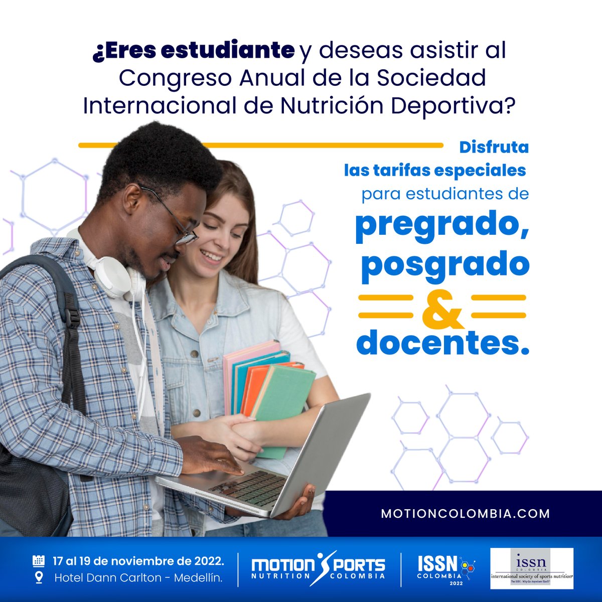 motioncolombia's tweet photo. Beneficios que tiene el Congreso de la ISSN 2022 en Colombia:

💡 Congreso Experiencia 100% Motion durante 2 días.
💡 Congreso certificado por la ISSN.
💡 14 horas de Contenido.
💡 06 CEU´s internacionales.
💡 Traducción Simultánea.

Dale clic a: https://t.co/UdySBaUiKx https://t.co/Ze8h7CAFuf
