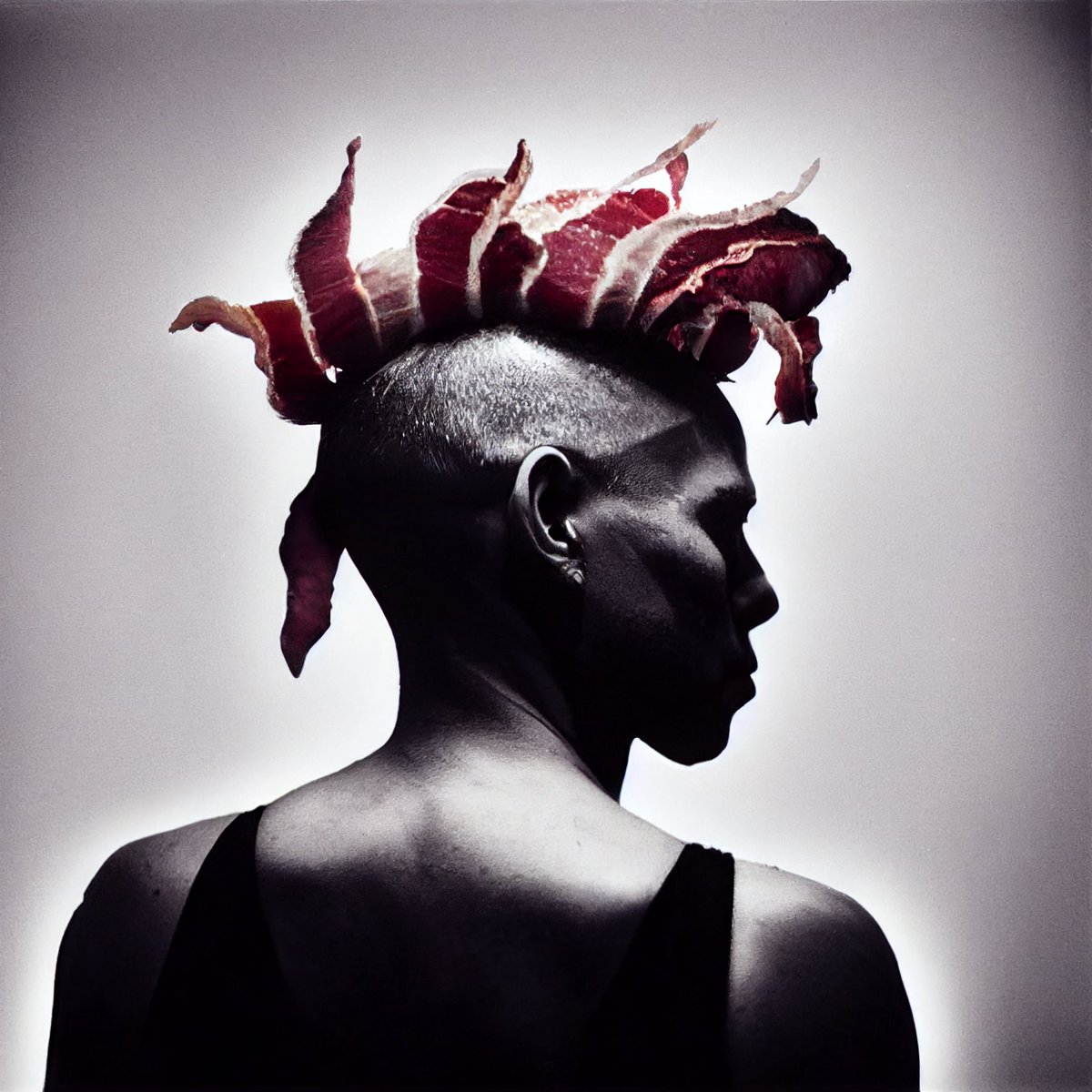 iminescent's tweet image. #baconwave mohawk #midjourney #stablediffusion #AIart  #aiartcommunity #generativeart #prompt #promptengineering #promptologist #promptology #promptography #machinelearning #ai