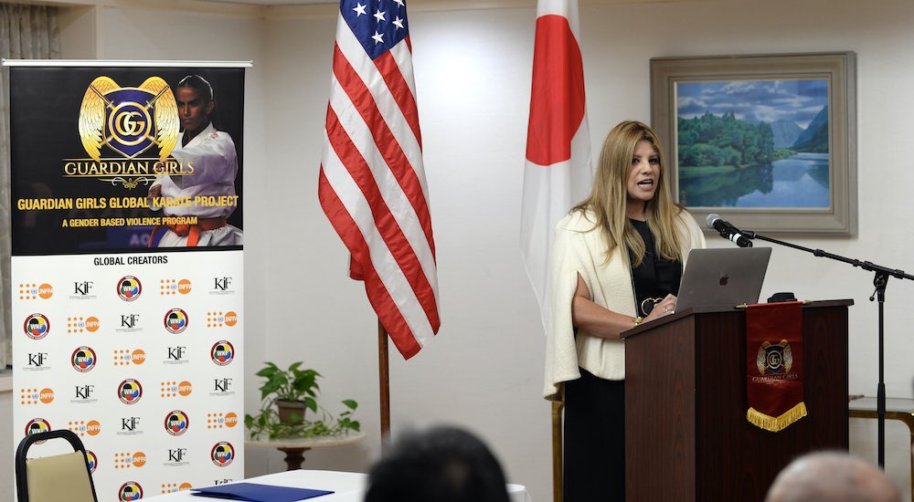 ロスの<a href="/KenkoSone/">Kenko SONE</a>曽根日本総領事公邸にて、国際キフ機構 (KIF)・国連人口基金 (UNFPA)・世界空手連盟(WKF)・在ロス日本総領事館主催「空手ナイト」にて、KIFのニア・ライト事務総長が司会を務め、KIFの小山田真会長等が開会の挨拶。#ガーディアンガールズ <a href="/GuardianGirlsX/">Guardian Girls International</a>事業を発表。
#GuardianGirls