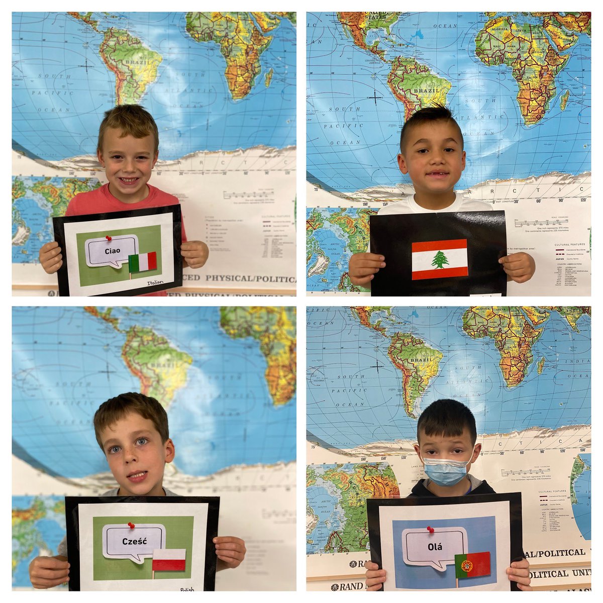MrsHunterRoom7's tweet photo. Celebrating diversity in our classroom community by sharing our cultures by greeting one another in different languages during our Morning Meeting!  Students are proud to share and pleased to see where in the world relatives were born!  🌎 ☮️ ❤️ @oprschool https://t.co/AJ7LR8w6W1