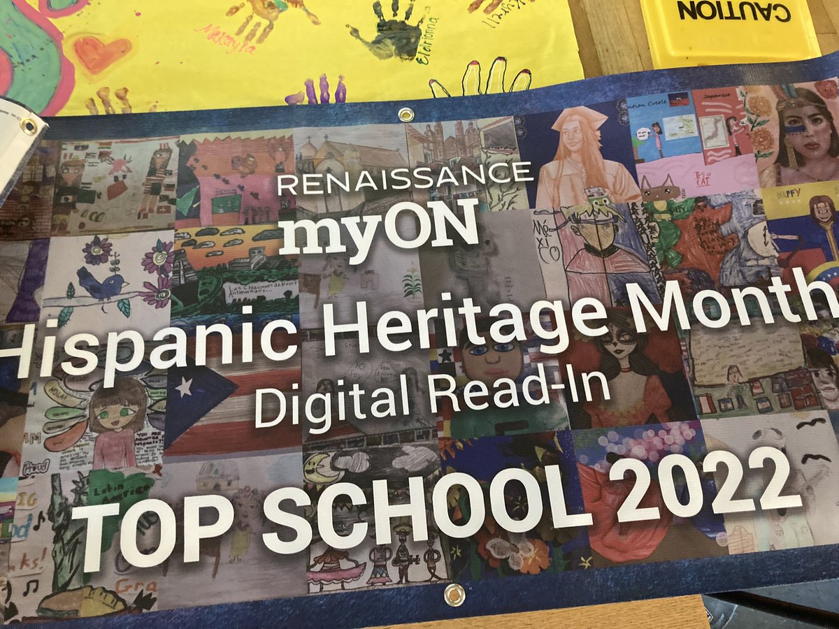 PotterLibMed's tweet photo. Congratulations to our @PotterEagles for being recognized as a Top School in the MyOn Digital Hispanic Heritage Month Reading In!#ReadOnMyon @PotterLibMed @hubofschool @ReadonmyON https://t.co/qUFWZHUdaE