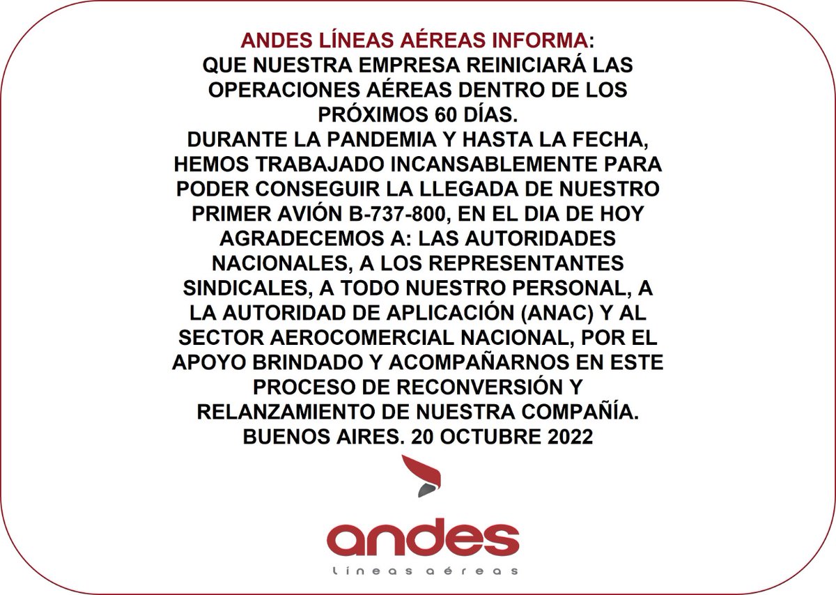 Andes Líneas Aéreas (@andesargentina) on Twitter photo 