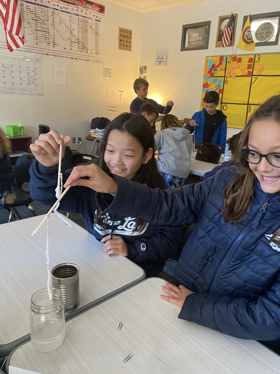 Mr. Volk’s class made candles today, just like they were made during Colonial times!