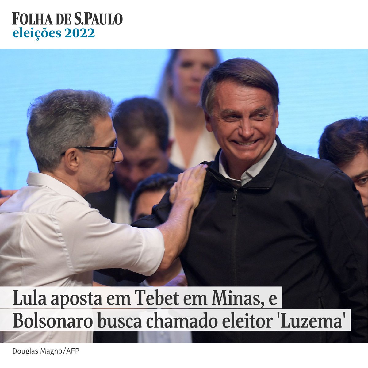 #Eleições2022 | Lula aposta em Tebet em Minas, e Bolsonaro busca chamado eleitor 'Luzema'. Estado, que é considerado estratégico pelas duas campanhas, terá tour do petista nesta semana. Leia: bit.ly/3F0Kv6e

📝 <a href="/naticancian/">Natália Cancian</a> 
📷 Douglas Magno/AFP