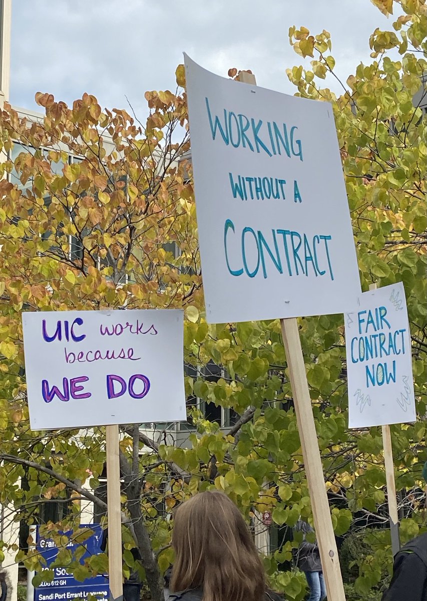 DrMargenaXan's tweet photo. UIC administration still silent on salaries while withholding 3.5% campus salary program. ⁦@UICUF⁩ #FairContractNow #UnitedWeBargain #DividedWeBeg #WhoAreWe #UIC #DraggingYourFeet #WeWillTakeItToTheStreet https://t.co/AFak7Wv8Tp