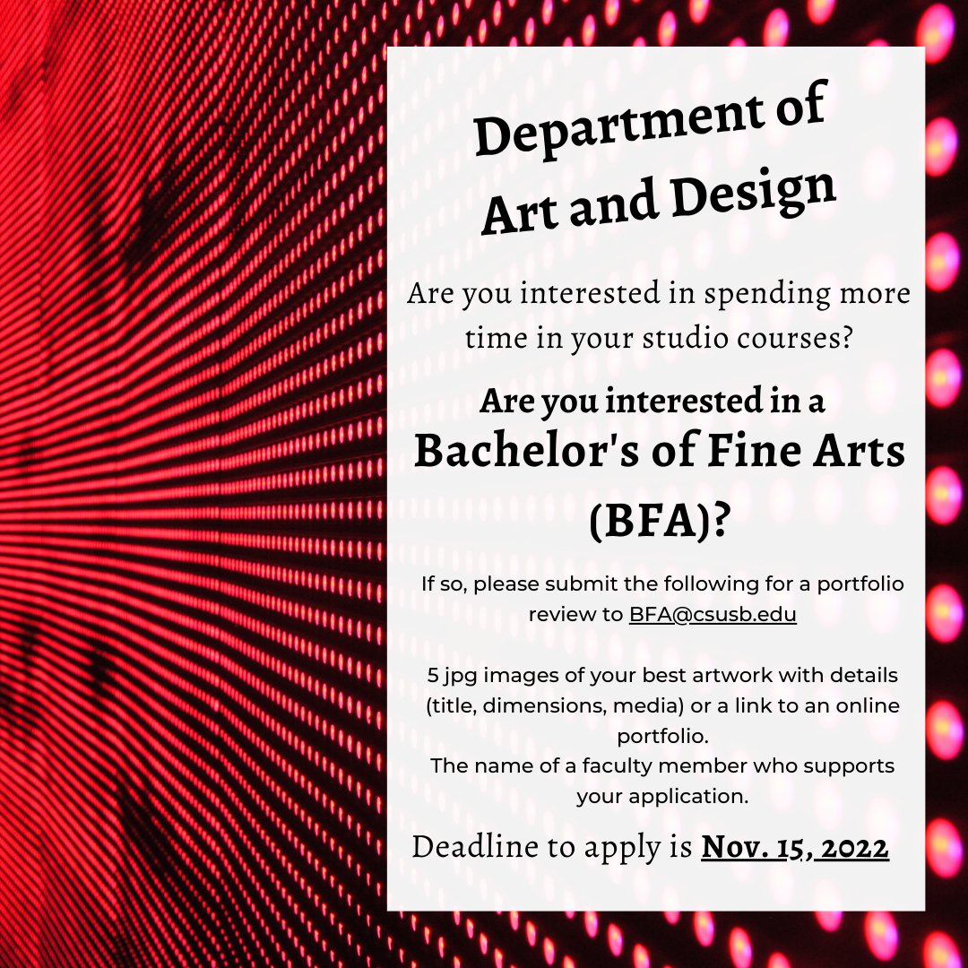 CSUSB Art & Design tweet media