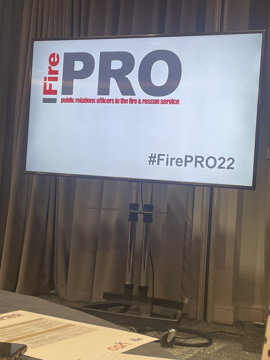 Thanks for having me today #FirePRO22 

Great to deliver an input on how we make our joint fire and police comms team work 💪

Lovely to meet national colleagues from other services too 👋