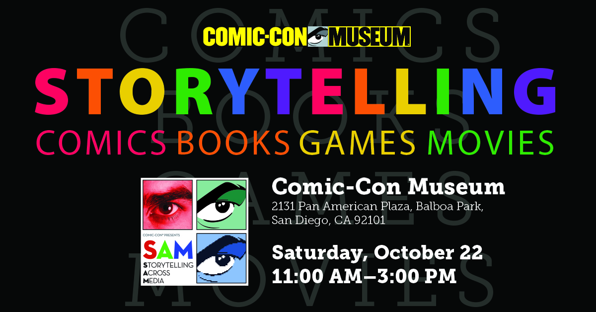 The comics medium is unlike any other, as the combination of words and art gives it uniqueness. Learn more from the Storytelling Across Media: Comics panel and more at SAM this Saturday, October 22 at the Comic-Con Museum. Purchase tickets here: bit.ly/3L8EMdX