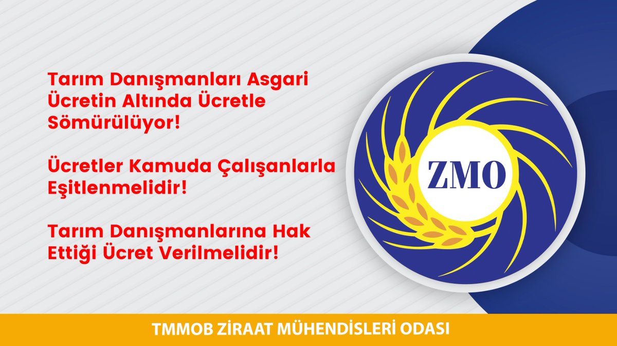 #ZMOTarımDanısmanlarınınYanında
#çözümistiyoruz
#TarımDanısmanlarıCaresiz
#atamahaktır
<a href="/TMMOBZMO/">TMMOB Ziraat Mühendisleri Odası</a> <a href="/TMMOB1954/">TMMOB</a> <a href="/tarderorg/">TAR-DER</a> <a href="/TCTarim/">T.C. Tarım ve Orman Bakanlığı</a>