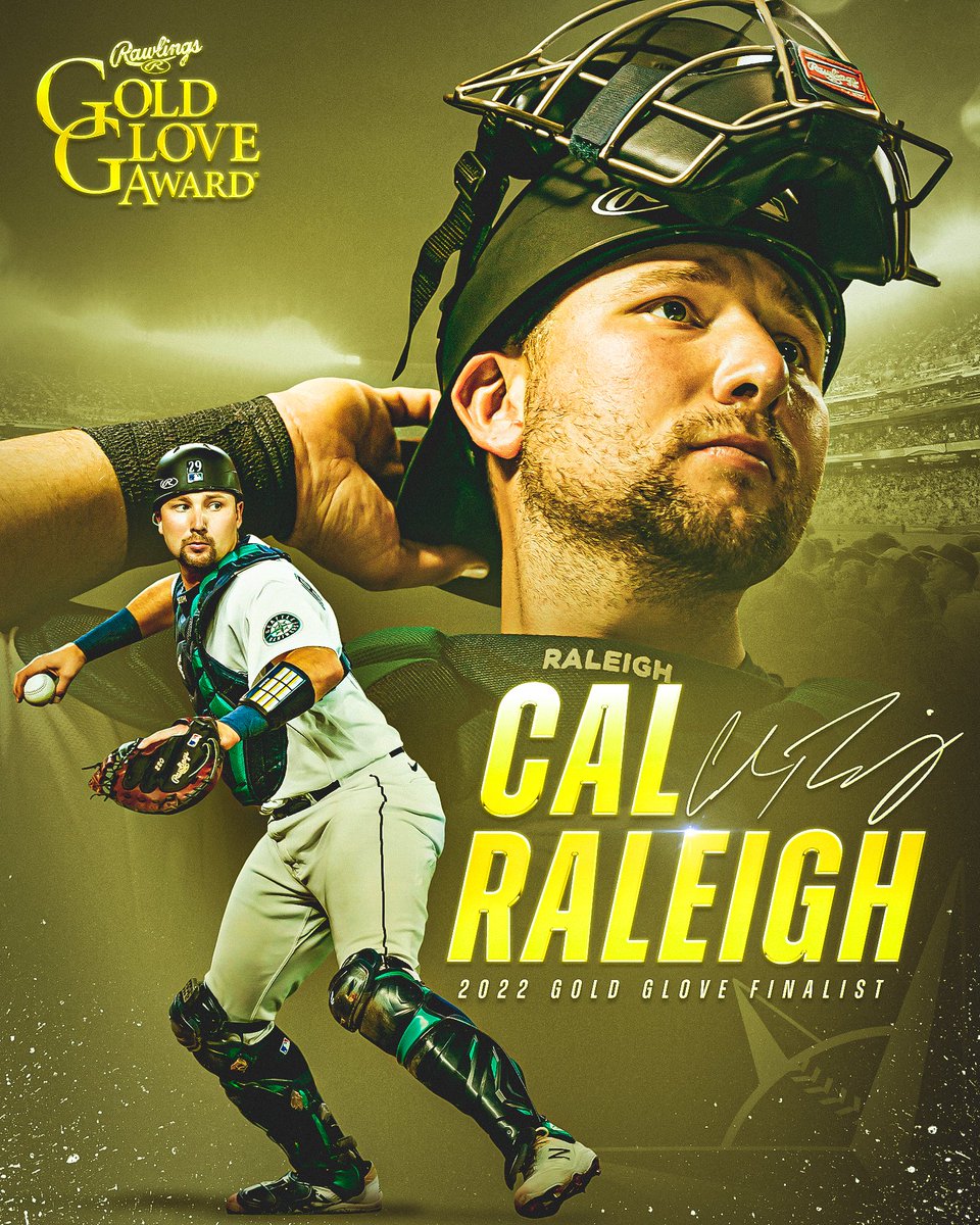 Can Cal go gold? Cal Raleigh has been named a @RawlingsSports Gold Glove Finalist! #SeaUsRise 🔗 atmlb.com/3z016TL
