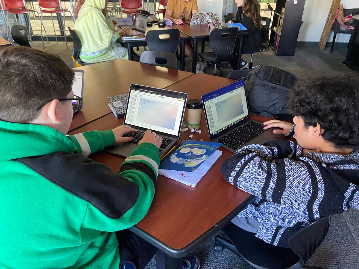PerkyEdu's tweet photo. What a treat working with @Bence_EDU as her class used #eduprotocol Thin Slides to show their understanding of literary devices, then extended it with #WorldWritingDay. The creativity, critical thinking and fun were all real! #NewTechInspire ##CISDWorkingTogether https://t.co/DyDZasikyN