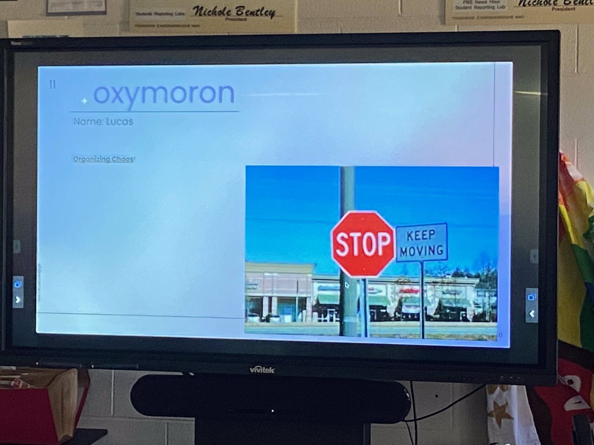 PerkyEdu's tweet photo. What a treat working with @Bence_EDU as her class used #eduprotocol Thin Slides to show their understanding of literary devices, then extended it with #WorldWritingDay. The creativity, critical thinking and fun were all real! #NewTechInspire ##CISDWorkingTogether https://t.co/DyDZasikyN
