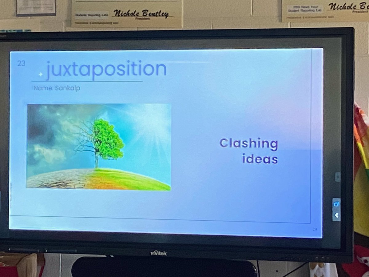 PerkyEdu's tweet photo. What a treat working with @Bence_EDU as her class used #eduprotocol Thin Slides to show their understanding of literary devices, then extended it with #WorldWritingDay. The creativity, critical thinking and fun were all real! #NewTechInspire ##CISDWorkingTogether https://t.co/DyDZasikyN