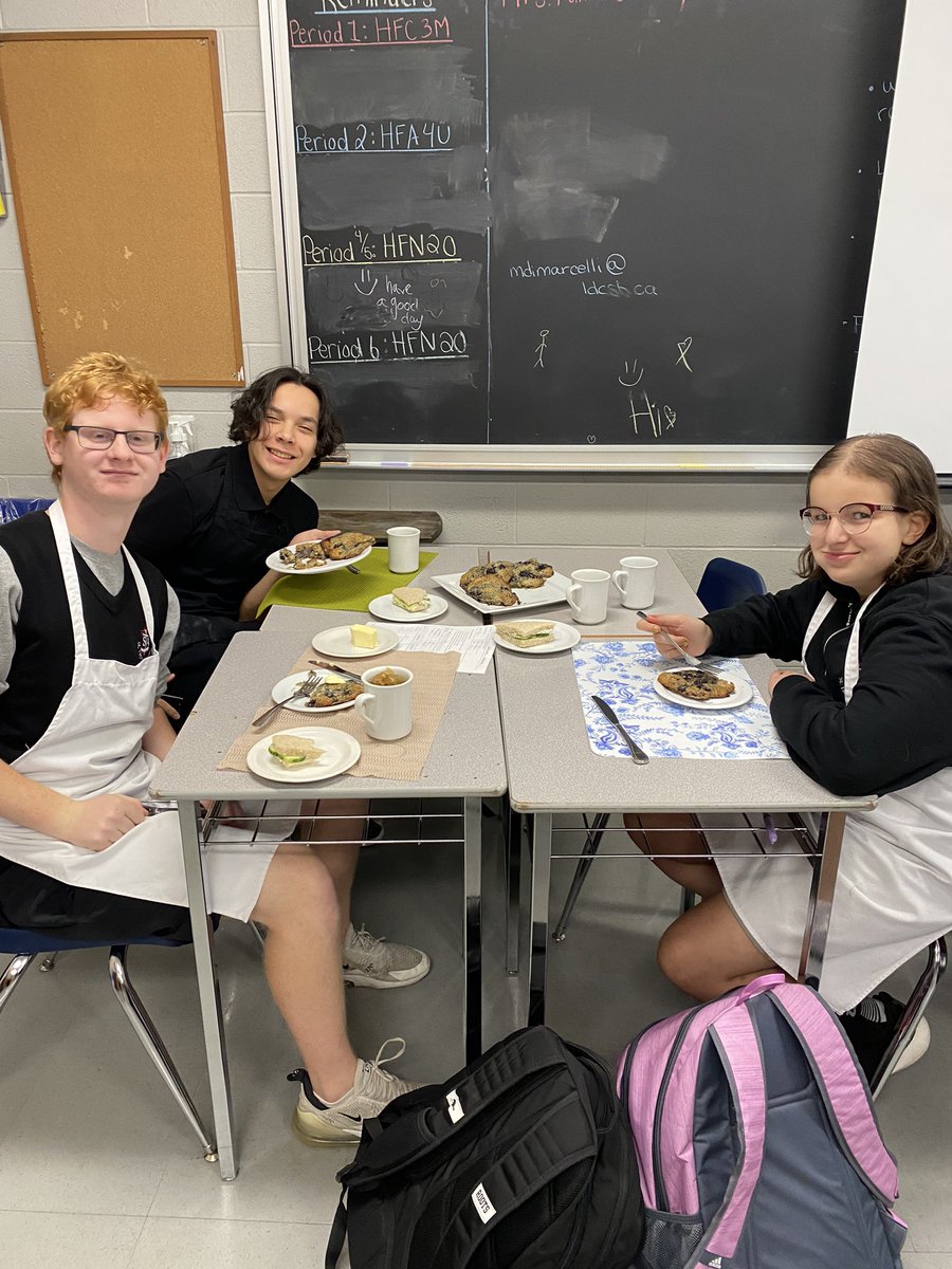 MsCpalmieri's tweet photo. HFC3M Food and Culture students put on a British Tea party today with some fantastic sweet and savoury scones and cucumber sandwiches 🫖 ☕️@STAFlames https://t.co/trDRpQHdBA