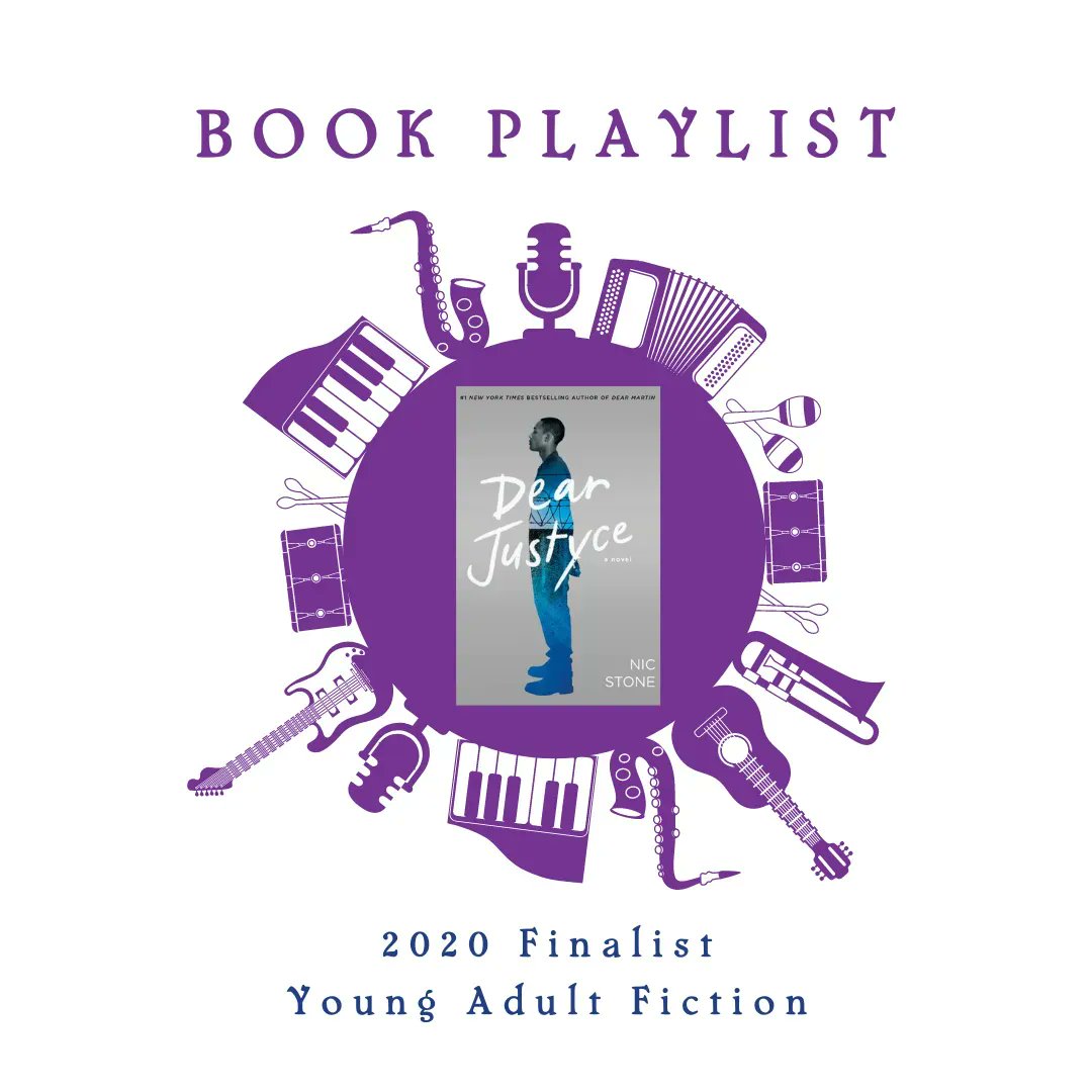 CybilsAwards's tweet photo. Our first #CYBILSAwards book playlist is in the world! Riya chose #CYBILS2020 #YAlit Finalist DEAR JUSTYCE by Nic Stone to be the debut https://t.co/NRHAKbi3Rg https://t.co/cq4Y8rM69d