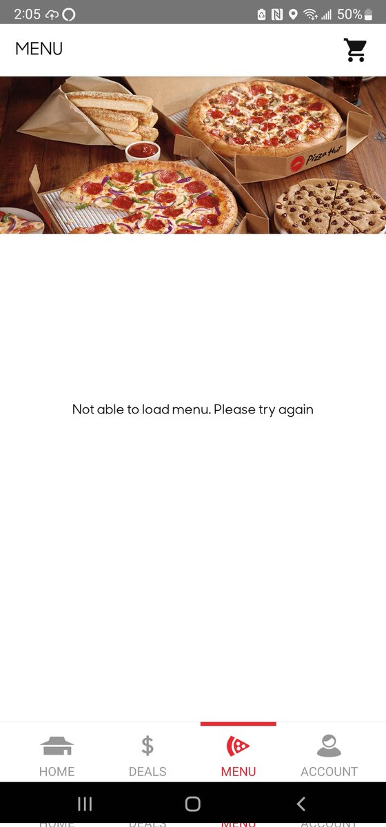 freyaheart's tweet photo. Hey @pizzahut the app is broken https://t.co/vuZD6CnPGt