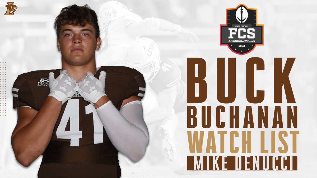 Junior linebacker Mike DeNucci has been added to the watch list for the Buck Buchanan Award! lehighsports.com/news/2022/10/2… #GoLehigh #beGREAT