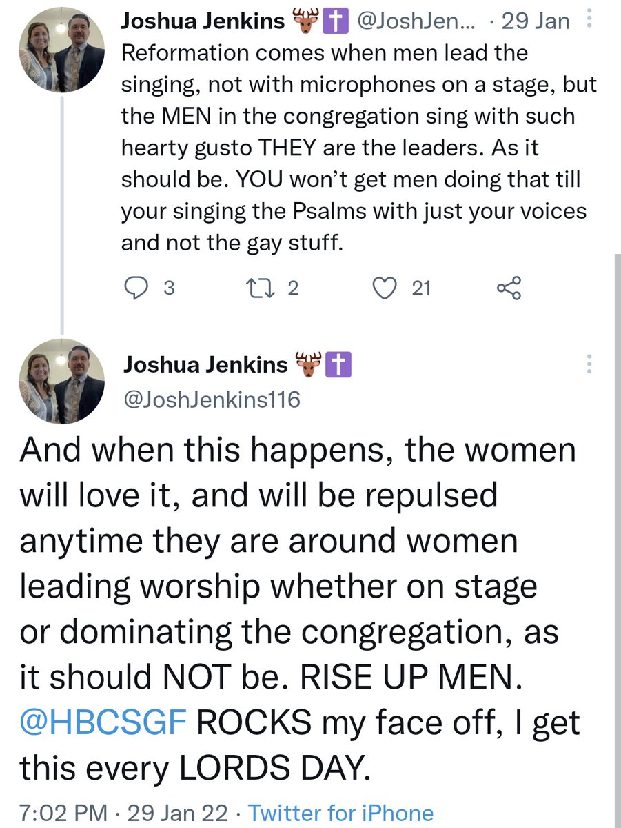 BestFansStLouis's tweet photo. Pastor Josh has thoughts on women too! (@joshjenkins116) https://t.co/gP9ZOfiICz