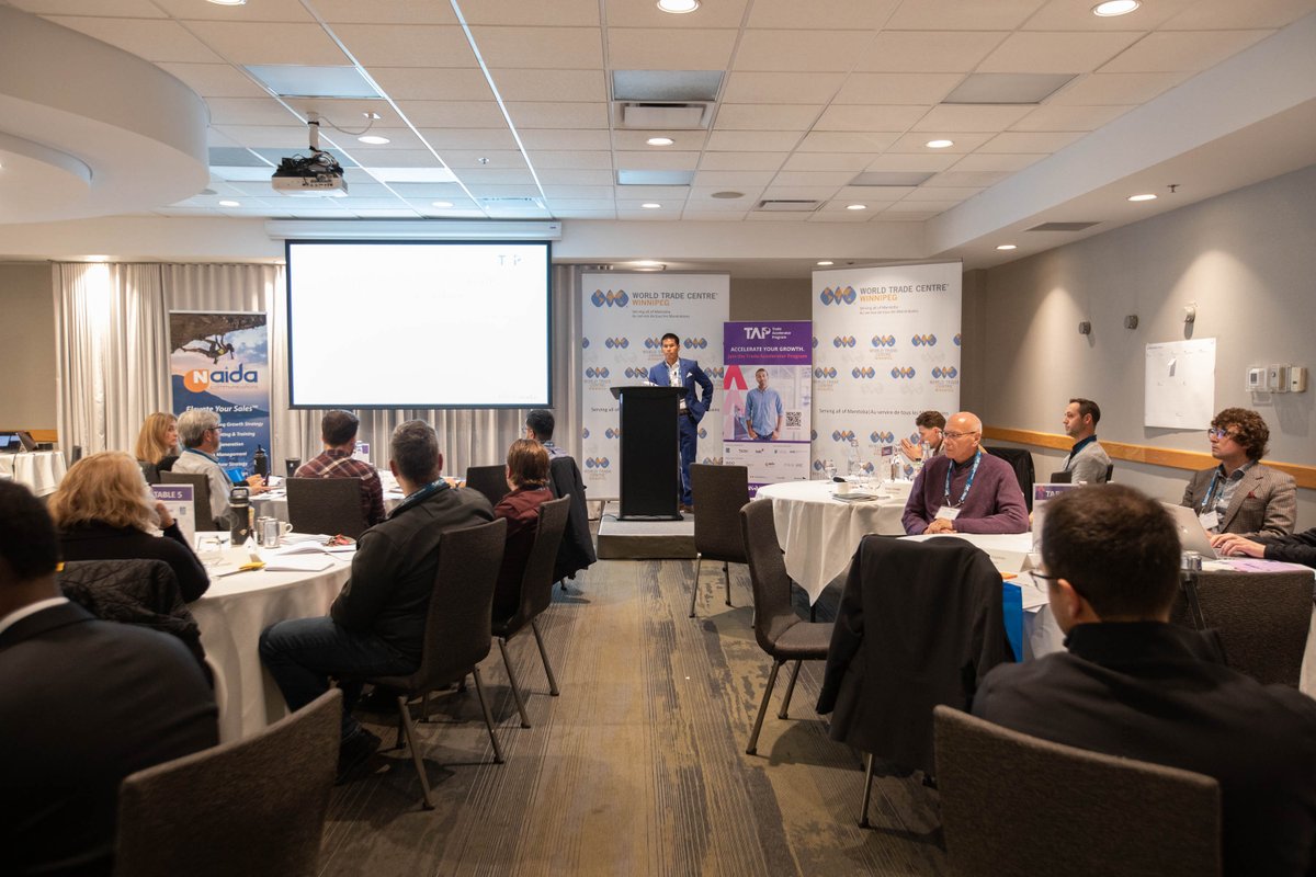 WTCWinnipeg's tweet photo. Here is a glimpse of the 1st day of TAP fall cohort 2022 organized and hosted by the World Trade Centre Winnipeg.
Thank you to the inspiring Manitoban entrepreneurs who have joined TAP. 
Thank you to our partners who made this cohort possible.
#WTCWinnipeg #TAPcanada https://t.co/46Gz1SHwCQ