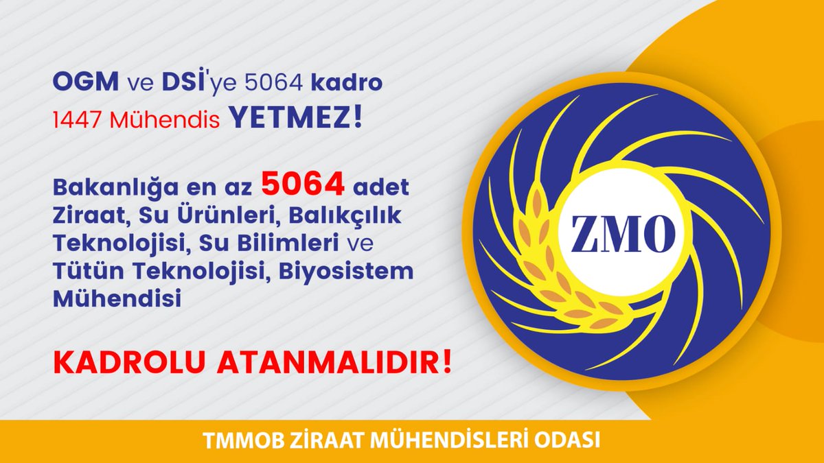 #ZMOTarımDanısmanlarınınYanında
#çözümistiyoruz
#TarımDanısmanlarıCaresiz
#atamahaktır
<a href="/TMMOBZMO/">TMMOB Ziraat Mühendisleri Odası</a> <a href="/TMMOB1954/">TMMOB</a> <a href="/tarderorg/">TAR-DER</a> <a href="/TCTarim/">T.C. Tarım ve Orman Bakanlığı</a>
