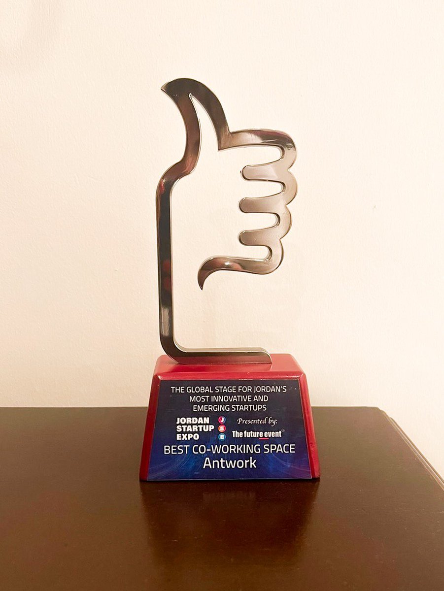 antwork's tweet photo. WE WON!
The best coworking space in Jordan award at the Jordan Startup Expo!
We share this success with you, our community, as we grow together and upwards through your support!
Thank you Antworkers
@TheFutureEvent1
#Antwork #Award #winner #JordanStartupExpo #Jordan #Amman https://t.co/huP2Z91yDJ
