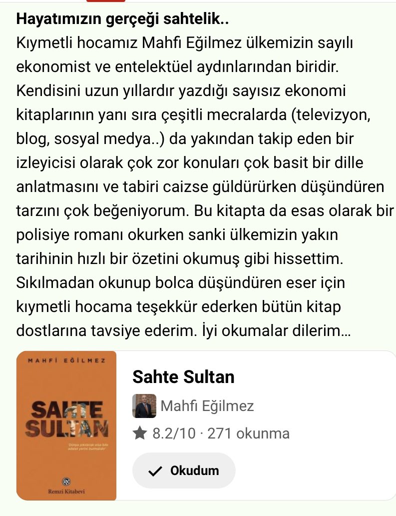 t_tezcant's tweet photo. #sahtesultan #kitaptavsiyesi @mahfiegilmez https://t.co/Sr65w3yhpj
