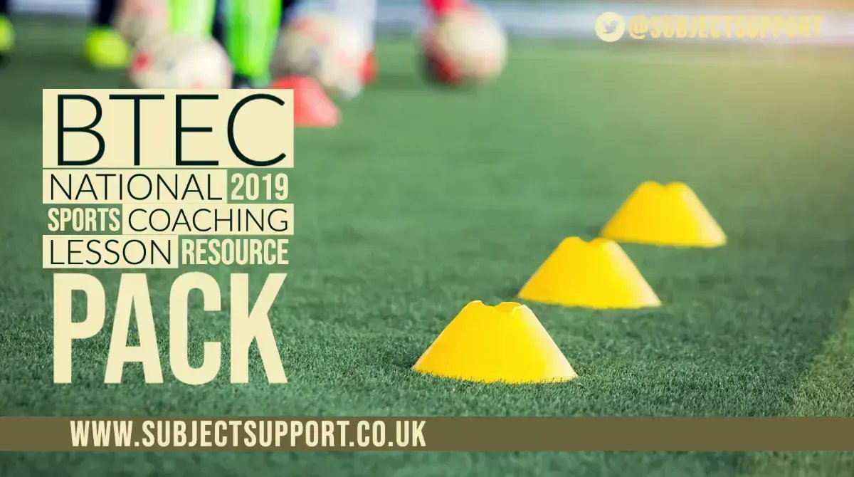 SubjectSupport's tweet photo. New! BTEC National Sports Coaching and Development 2019, Complete lesson resource pack https://t.co/56CC6txQz1  #EDuPE #btec https://t.co/M3fTv4Yb3h
