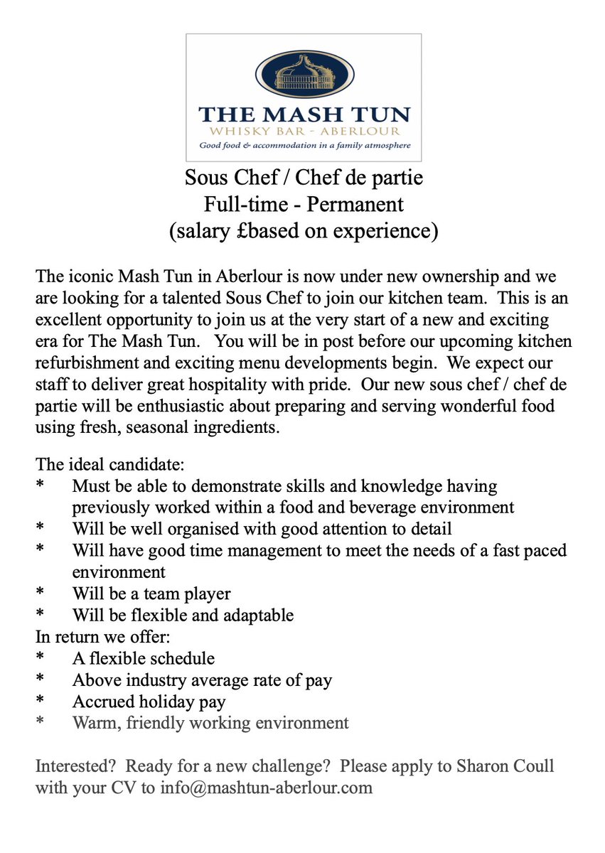 Are you a Chef looking for a new exciting opportunity?  We are waiting to hear from you...