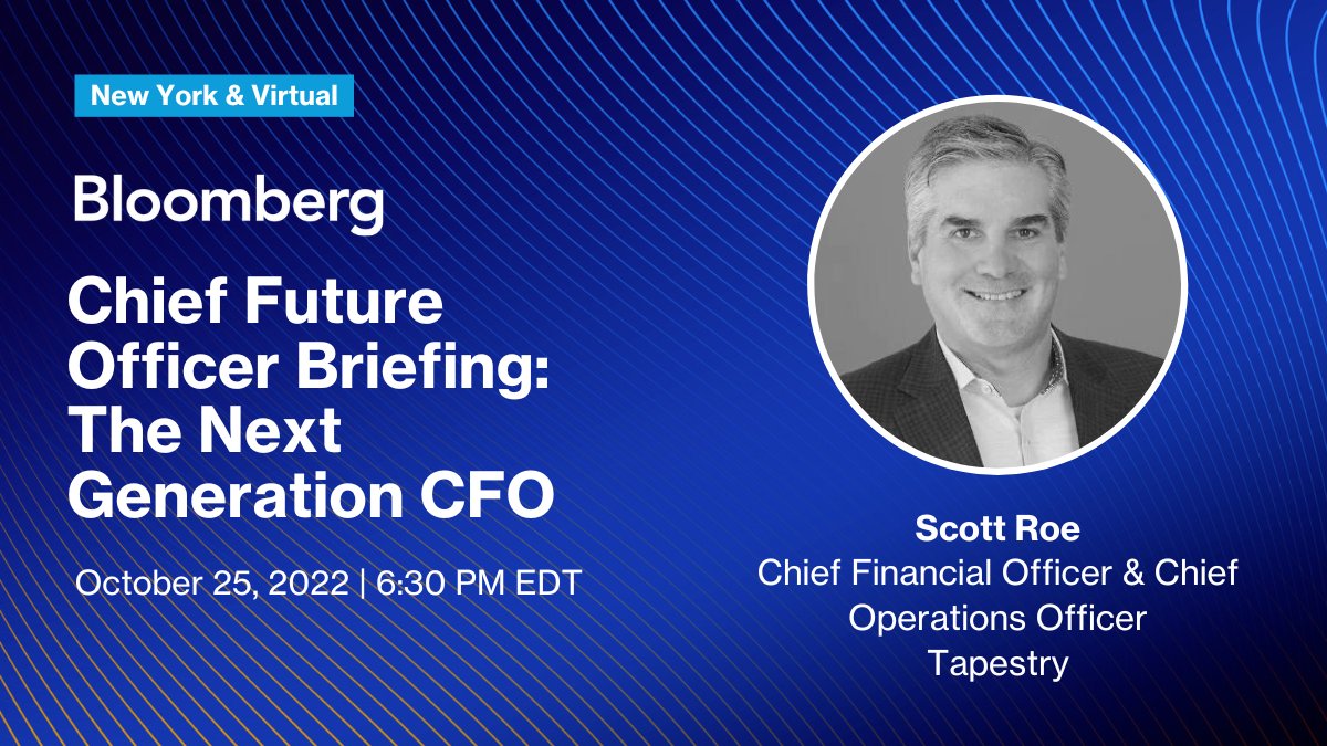 TUESDAY: As more finance processes are automated, the talent profile is changing. @carolmassar discusses the leadership strategies needed to build the hiring models of the future with Tapestry's Scott Roe at #BBGChiefFutureOfficer. Live at 7:35 PM EDT! bit.ly/3AT9wwt