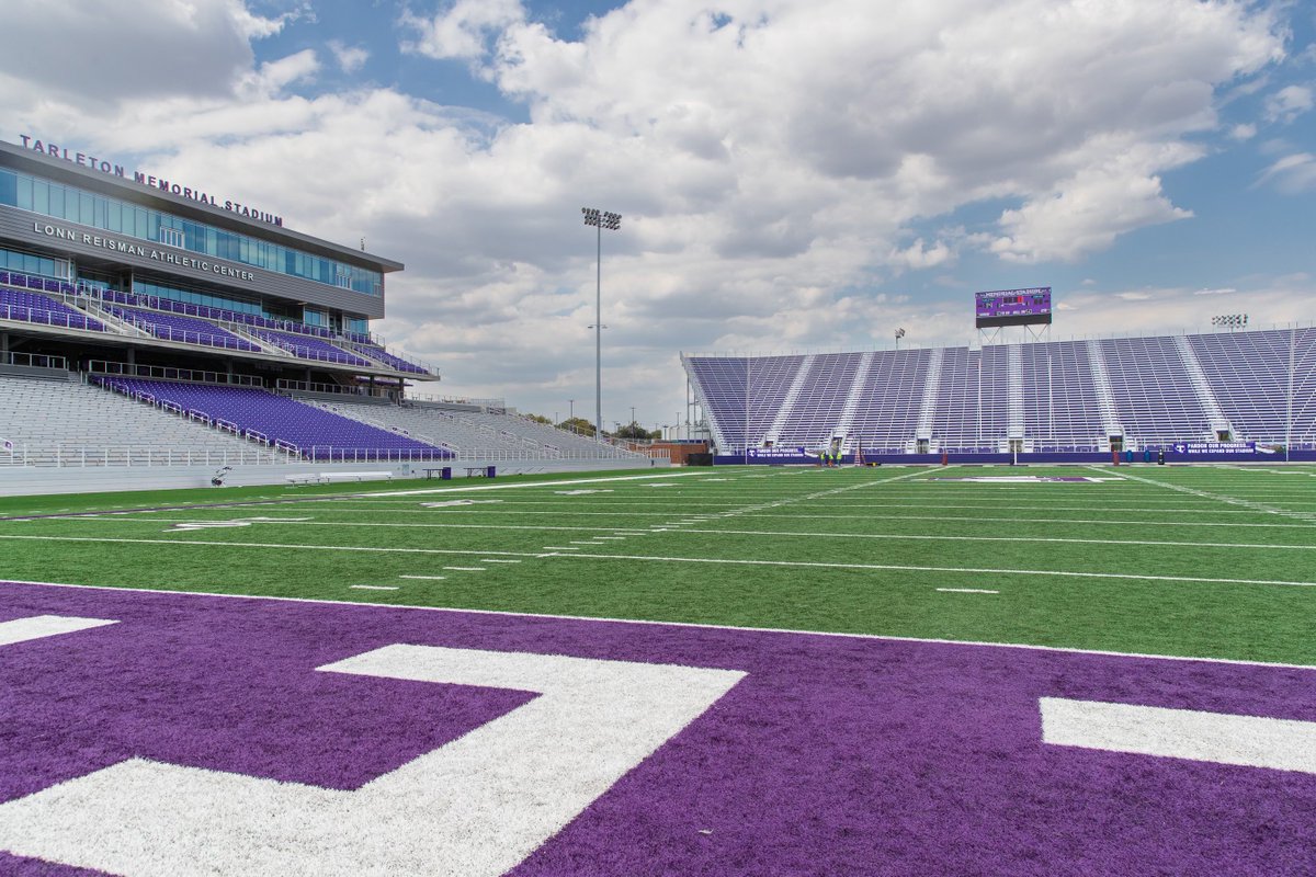 TarletonFB's tweet photo. The Memorial Stadium expansion project is complete, set to open on our homecoming game on Oct. 29 🔥 https://t.co/INTF9HPa3W