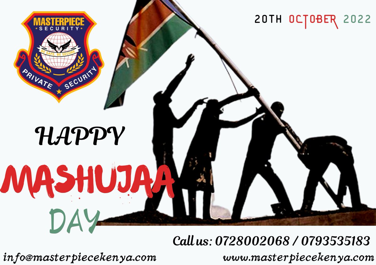 masterpieceken1's tweet photo. Happy Mashujaa Day

Tunawashukuru wote waliotuwezesha kufika hapa, nyinyi ndio mashujaa tunaowasherekea leo☺️
#masterpiecekenya
#securityservices
#engagewithmasterpieceke
#MashujaaDay https://t.co/CINJ1XnuvN
