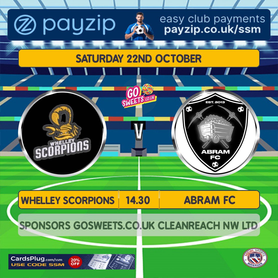 abramsaturdays's tweet image. this week travel to unbeaten whelley scorpions!! We still sit top of the league but whelley have a couple of games in hand which if they win they can join us at the top! We want nothing less than 3 points to take the games in hand out the equation and keep us clear at the top!!