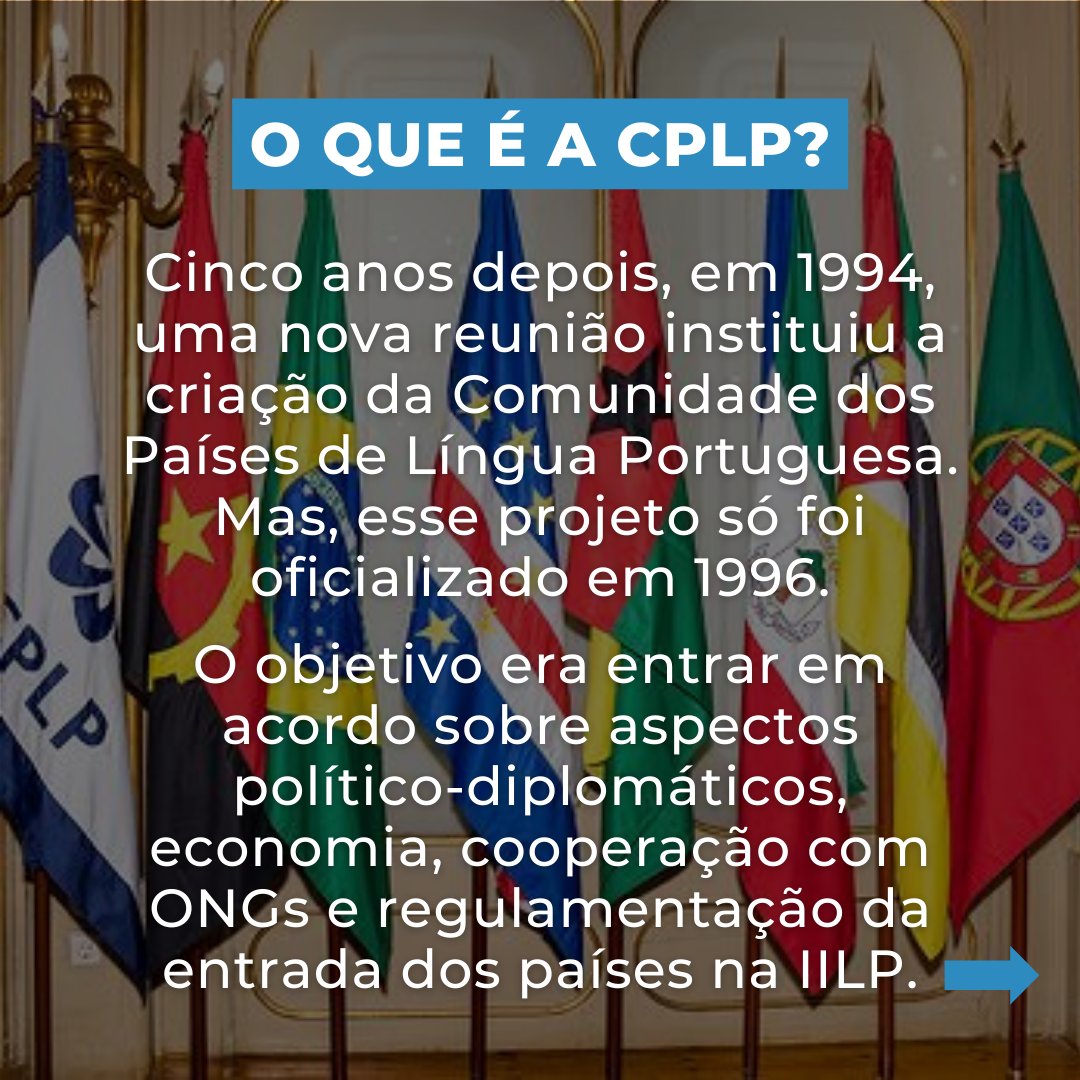 festlip's tweet photo. Você sabia que existem cerca de 270 milhões de pessoas no mundo que falam português?
Graças a isso nasceu a Comunidade dos Países da Língua Portuguesa.
Você já conhecia a história da CPLP? Comenta com a gente!
#festlip #teatro #festival #cultura #musica #artes https://t.co/fcliqvlNhx