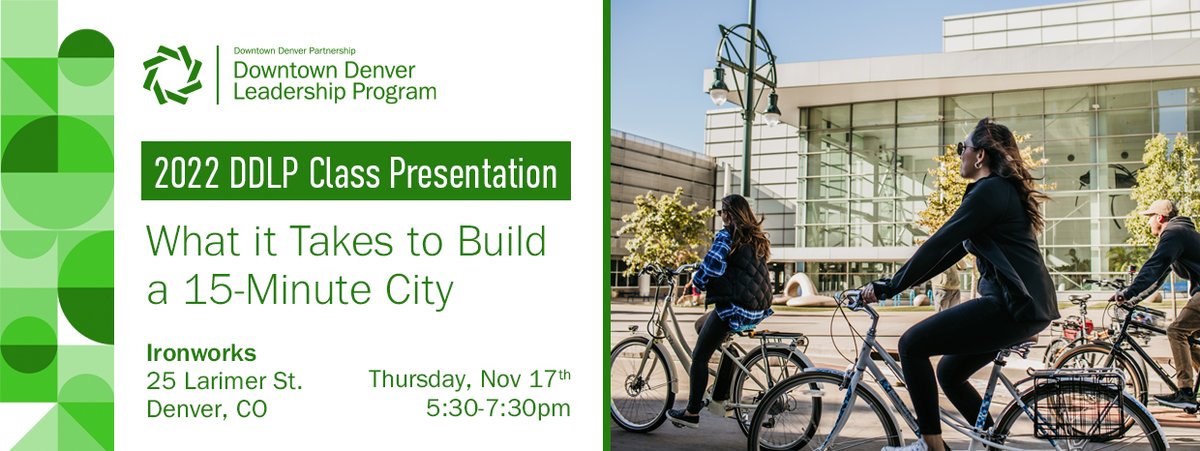 Celebrate the 2022 Class of the Downtown Denver Leadership Program (DDLP)! The DDLP class collaborates to unravel the complexities of building a city by tackling a project that is relevant to the work of the <a href="/DowntownDenver/">Downtown Denver Partnership</a> Partnership. 

Register: bit.ly/3s9OnKu