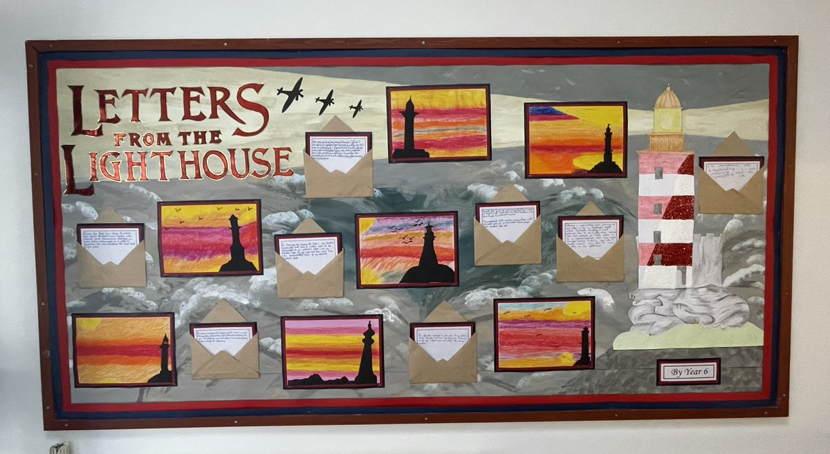MrsMossLW's tweet photo. Thrilled with our display based on Letters From The Lighthouse by Emma Carroll ☺️ @emmac2603 @janeconsidine #TheWriteStuff https://t.co/vlS2X3KWx9